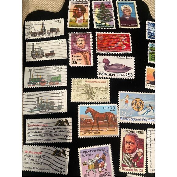 U. S. Postage Stamps 22 cents Cancelled Stamps Set of 35 - Picture 4 of 7